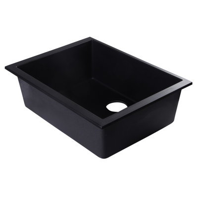 23.63'' L Single Bowl Granite Kitchen Sink