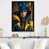 Impression noire sur toile encadrée