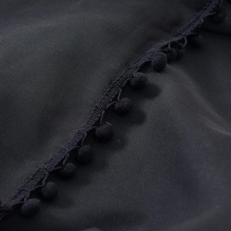 Aeian Semi Sheer Curtain Pair, 60" W x 84" L, Black