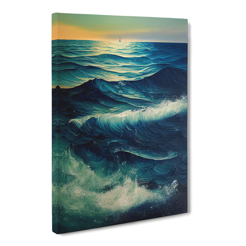 CAN-V0523-1557X Moody Ocean Wave Vol.3 - Wrapped Canvas Print, 50cm H x 35cm W x 3cm D