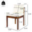 Chaise de salle à manger sans accoudoirs en bois d'acacia avec coussin (ensemble de 4)-544468044-544468045