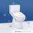 TOTO Glaston WASHLET+ S7A Two-Piece Elongated 1.0 GPF Universal Height Toilet with CEFIONTECT, Cotton White - MW4724736CUFG#01