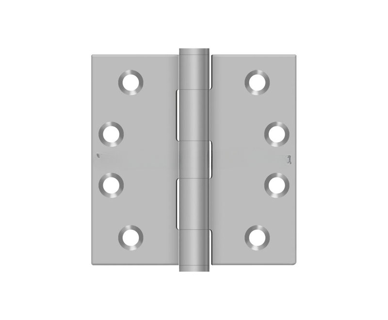 Charnière de porte à mortaise standard en acier inoxydable satiné 4 po Deltana SS44U32D - paire, Satin