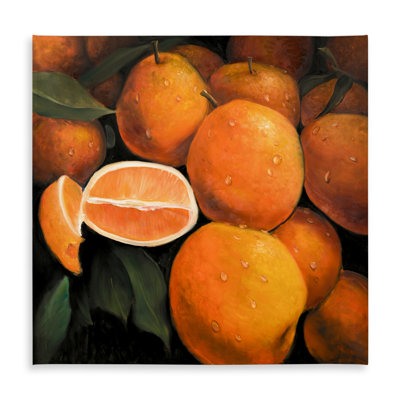 Fresh Oranges Tablecloth | Hyperrealist Home Decor Indoor Outdoor