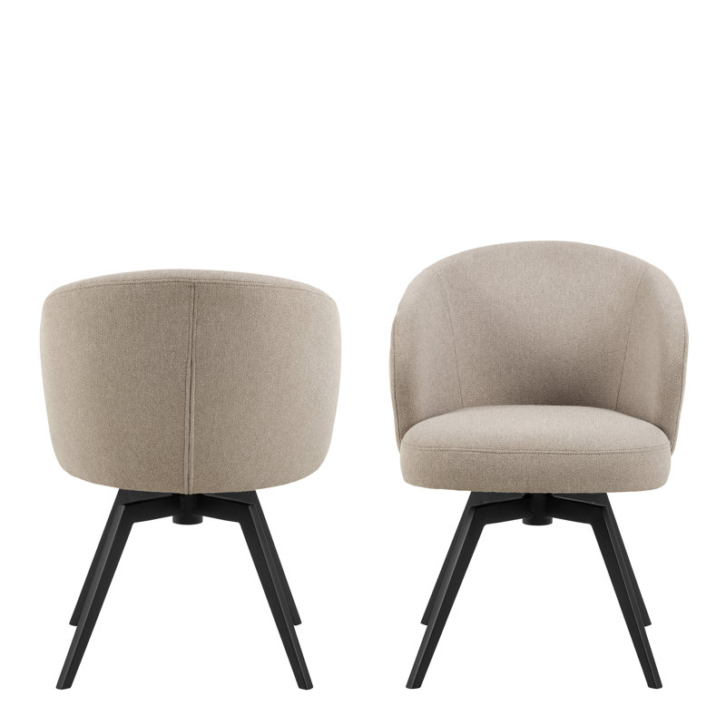 Norrie 80cm H Cotton Blend Upholstered Armchair in Beige