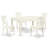 5 Piece Dinette Set Includes a Rectangle Dining Room Table with Butterfly Leaf and 4 Faux Leather Dining Chairs, Black & Cherry-134034273-123097643-123097645