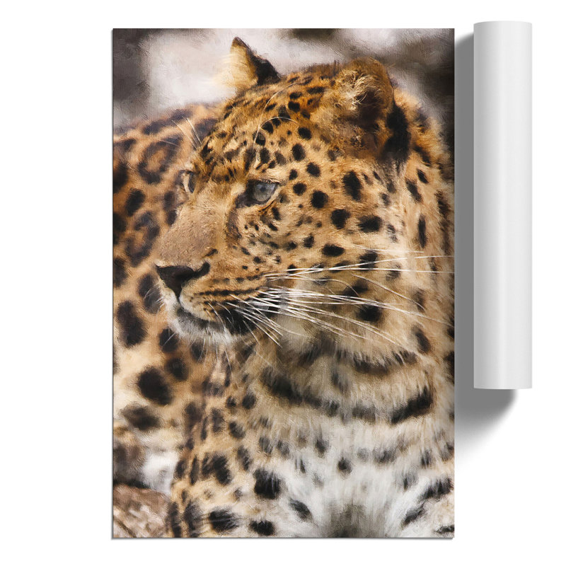 Leopard Painting - Frameless Print, 30cm H x 21cm W x 0.1cm D