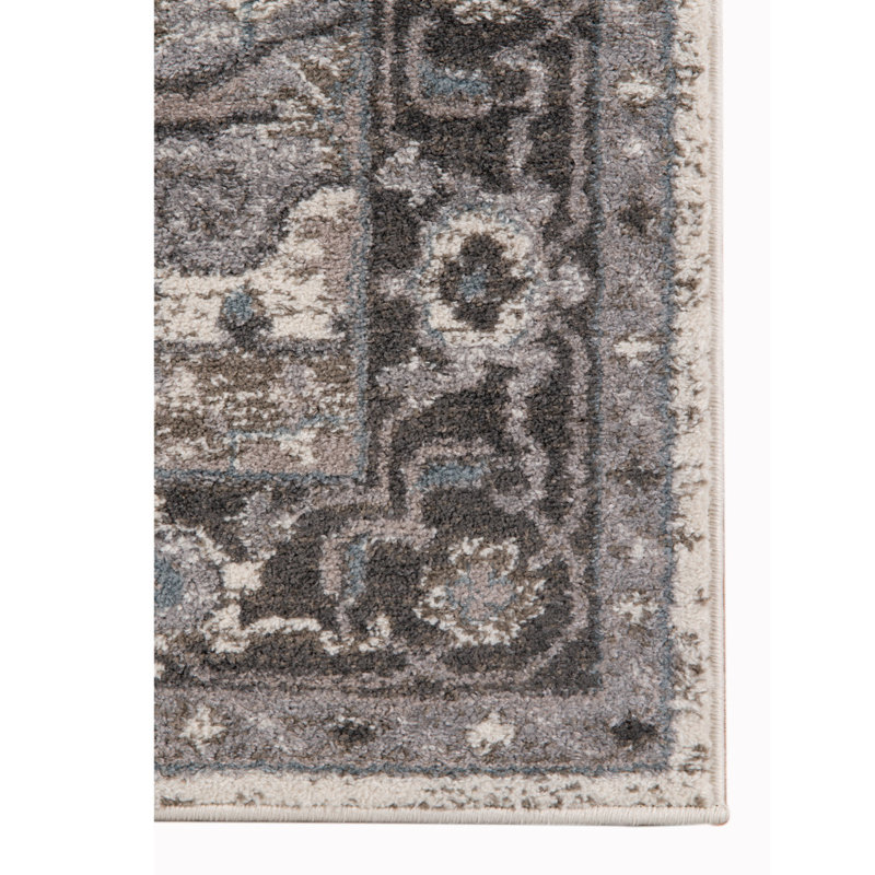 2' X 3' Taupe Medallion Power Loom Area Rug