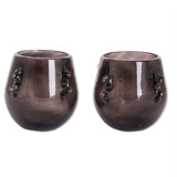 Novica Handmade Shadow Shot Handblown Rocks Glasses (Pair)