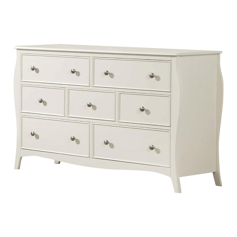 Commode 7 tiroirs blanc crème