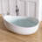 Forma 71'' Wavy Freestanding Tub Solid Surface Freestanding Soaking Bathtub