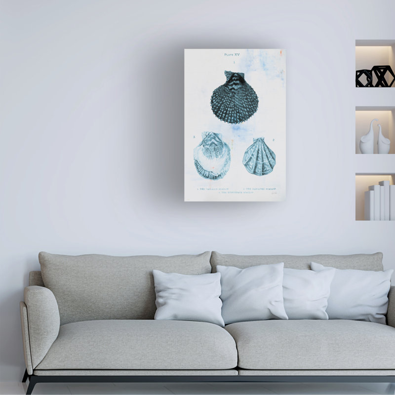 Art mural sur toile bleu Deborah Revell, H 19 po x l 12 po