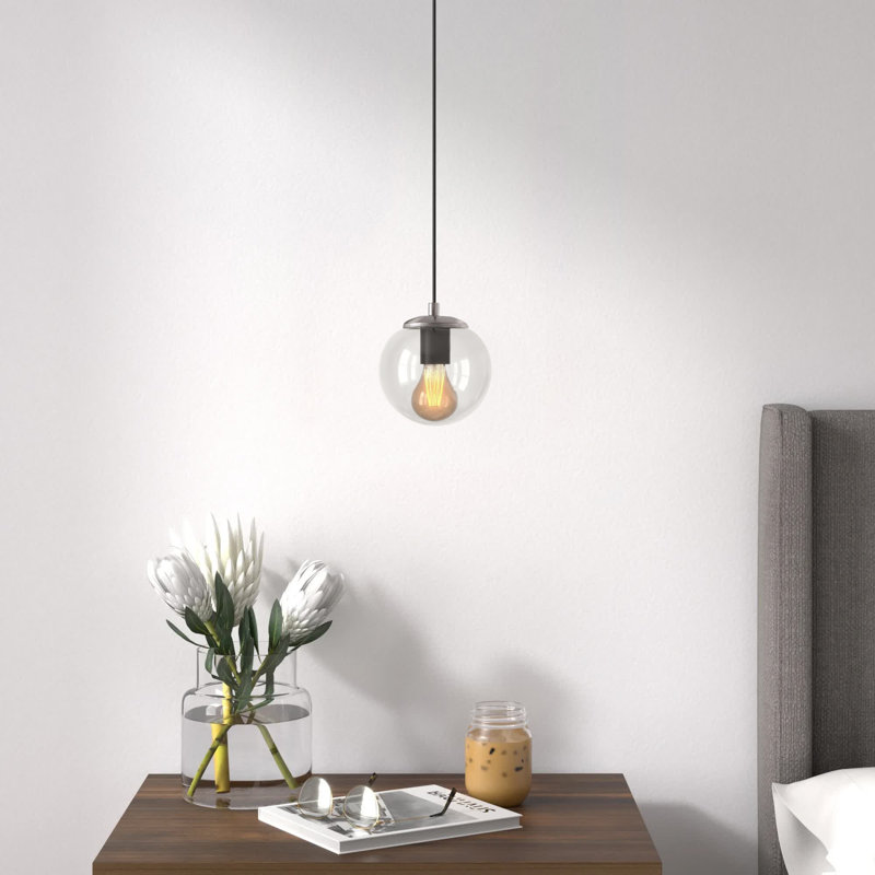 Everglades 1 - Light Globe Pendant, Silver/Transparent