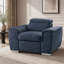Chaise avec repose-pieds coulissant en microfibre