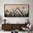 Western Wood Effect Landscape " Abstract Geometric Mountain Range Modern Art Relax Calm Warm Extra Large Pictures " Print-98042302-111176751