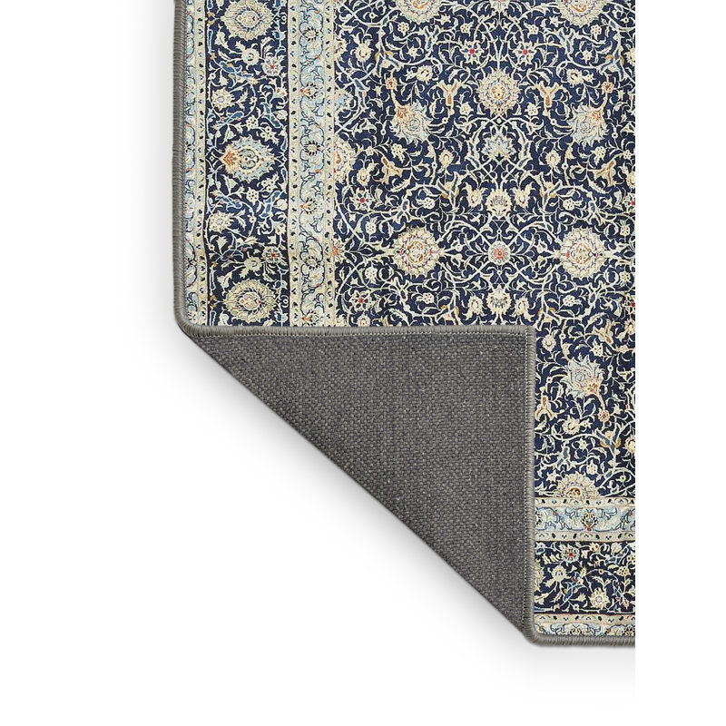 Tapis oriental gris / bleu Biorn, Rectangle 4 pi x 6 pi