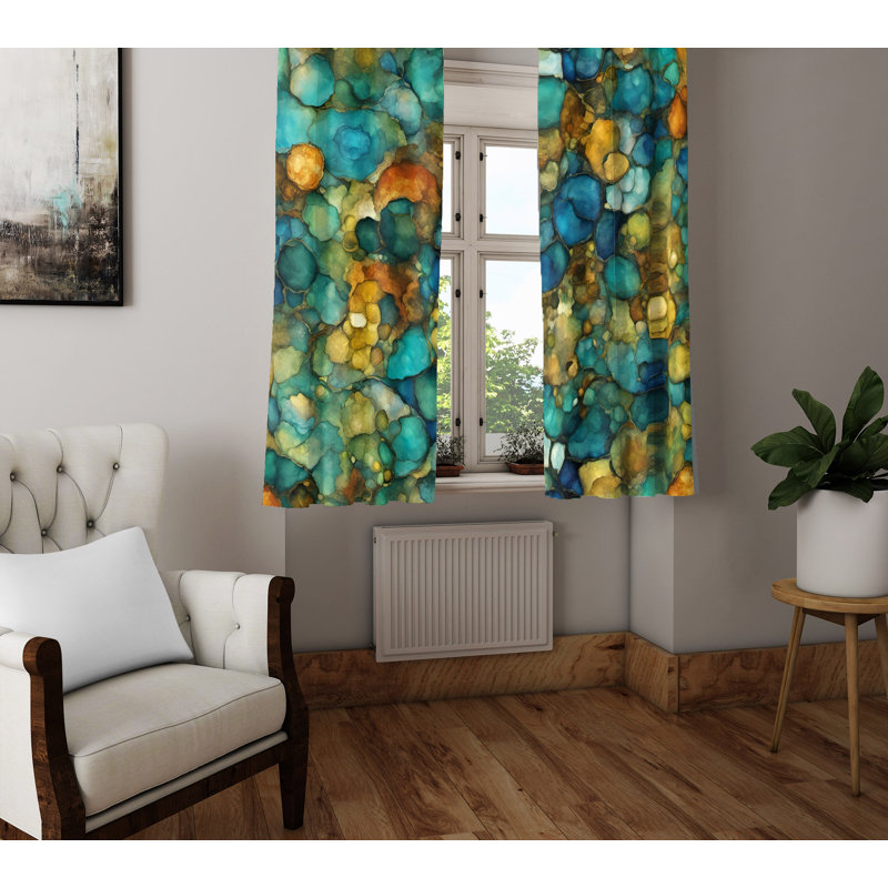 Paire de rideaux semi-transparents en polyester Aretzi, L 40 po x L 52 po