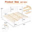 Structure de très grand lit avec tête de lit, lit plateforme en bois de style rétro avec support en lattes de bois, structure de lit très grand sans sommier, assemblage facile, blanc-1688016657