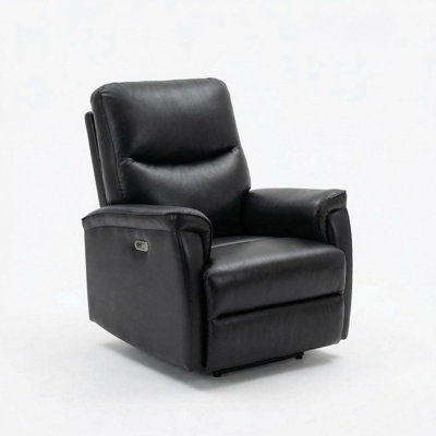 Power Swivel Recliner Chair – PU Leather Electric Reclining Armchair with 270° Swivel, 38.6” Wide Seat, 350 lb Capacity for Living Room, Bedroom