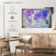 Carte du monde Hued - 3 pièces de toile tendue-92763393