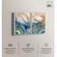 Tranquil Reflections Canvas Print Sage Gold Wall Art Set by Art Remedy, Black Frame, 10 x 15-447210751-447210749