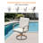 Seehill Patio Swivel Dining Set, Aluminum Outdoor Dining Set With Umbrella Hole, Patio Dining Furniture With Cushions, Outdoor Table And Swivel Chairs For Deck Garden Yard-114543387-114543390