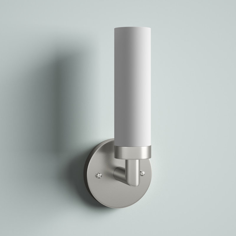Charlesha Dimmable Bath Sconce, Brushed Nickel