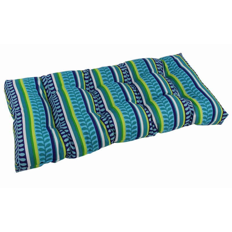 Outdoor 5'' Loveseat Seat Cushion, Pike Azure