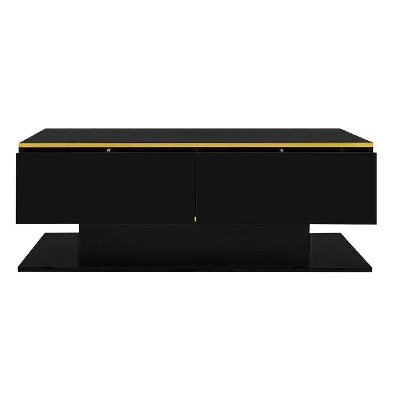 Coffee Table with Storage, Black