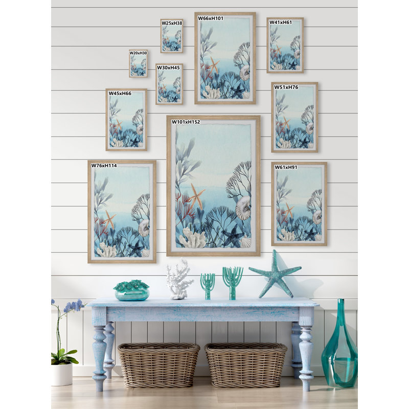 Live Deep - Single Picture Frame Print, 45cm H x 38cm W x 3.81cm D