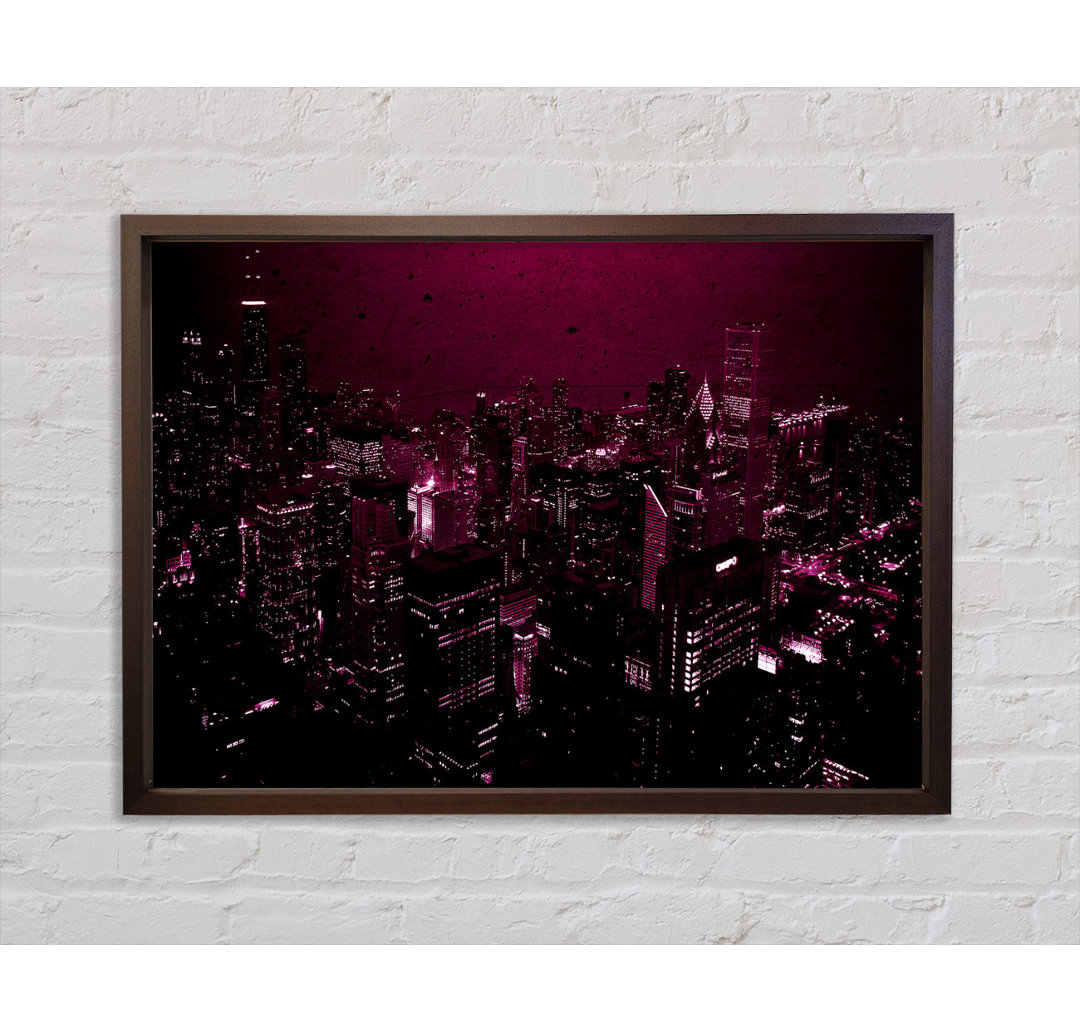 Purple City - Einzelner Bilderrahmen Kunstdrucke auf Leinwand