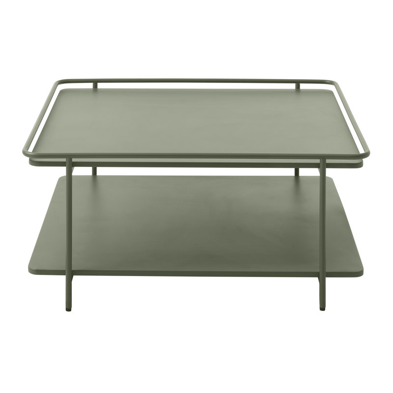 Teige Coffee Table with Storage, Olive green