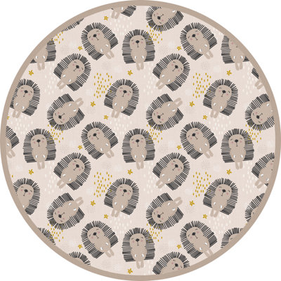 Saarim Vinyl Machine Printed Area Rug