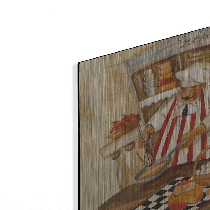 Art mural luxueux «Creperie» par Silvia Vassileva, 12 po x 12 po, H 12 po x l 12 po