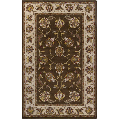 Perrussia Authentic Hand-Tufted Handmade Traditional Floral Wool Area Rug