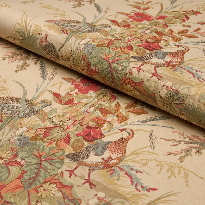 Tissu caille prairie, Automne
