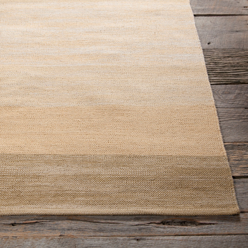 India Handmade Cotton Striped Area Rug