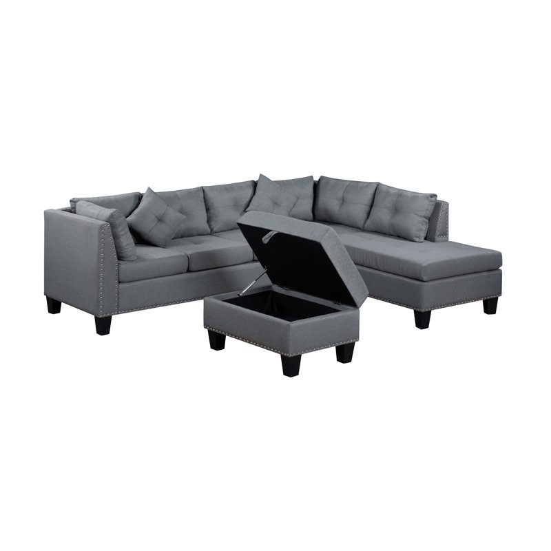 Canapé, chaise et repose-pieds rembourrés 104,5 po