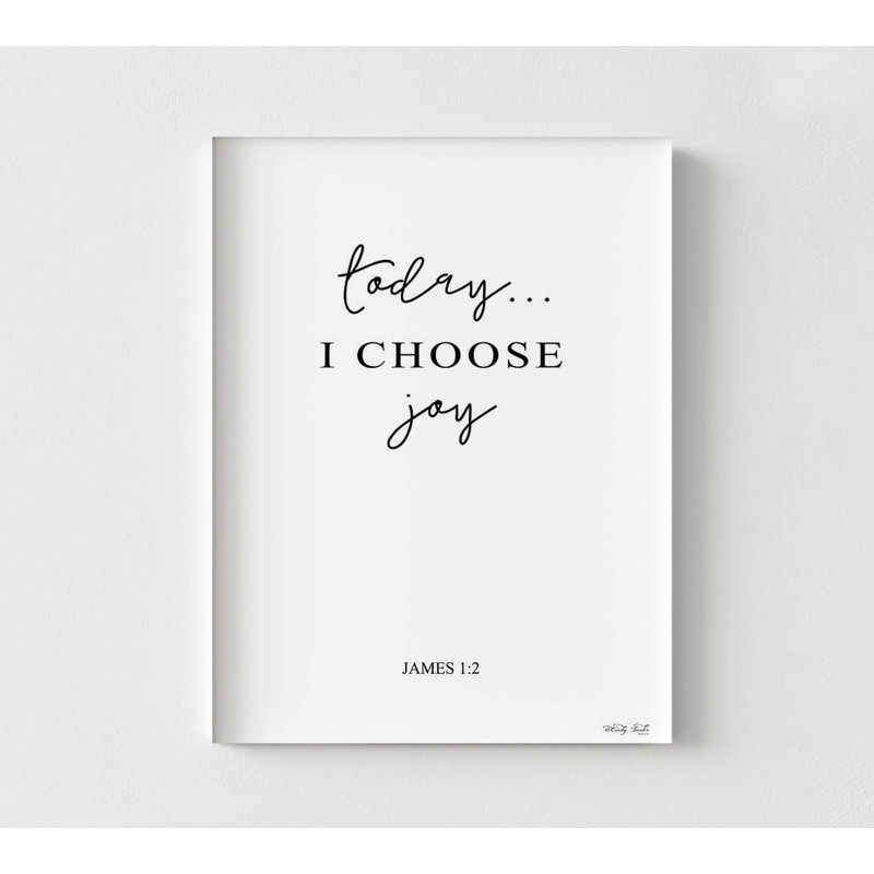 «I choisi la joie» par Cindy Jacobs, impression encadrée de pendaison de crémaillère chrétienne de James 1: 2, art mural affiche, très grande décoration biblique
