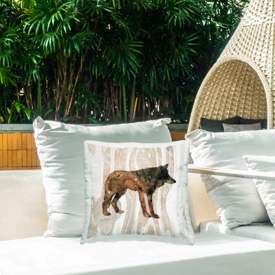 Coussin d'extérieur Woodland Wolf