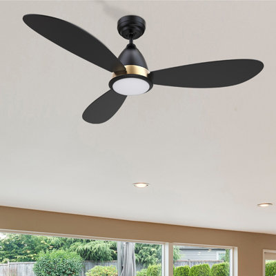 Ventilateur de plafond 52 po avec lumières DEL Elazar