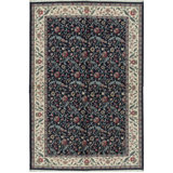 Floral Area Rug in Navy/Ivory