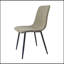 55 Inch MDF Wood Dining Table And Modern Linen Chair Set Of 4, Mid Century Design With Metal Base & Legs-1107136244-1107136251