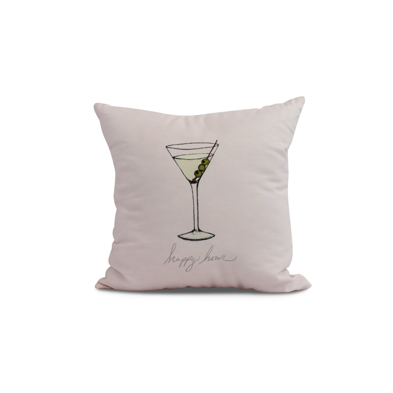 Palm Beach Reversible Throw Pillow, Pink, 20" x 20"