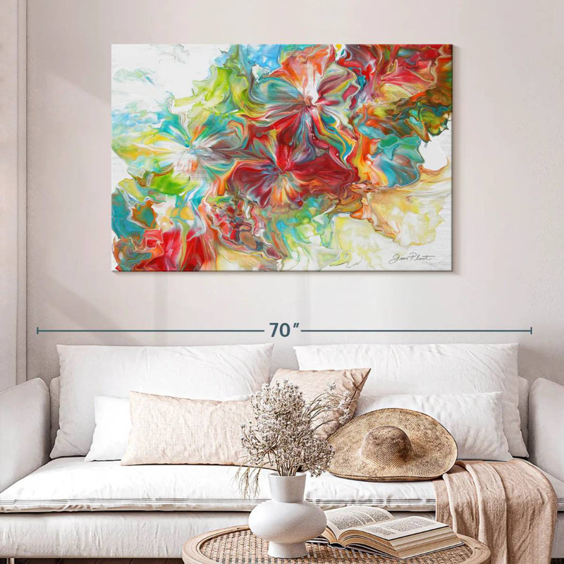 Avery Abstract Pouring X, 32" H x 48" W