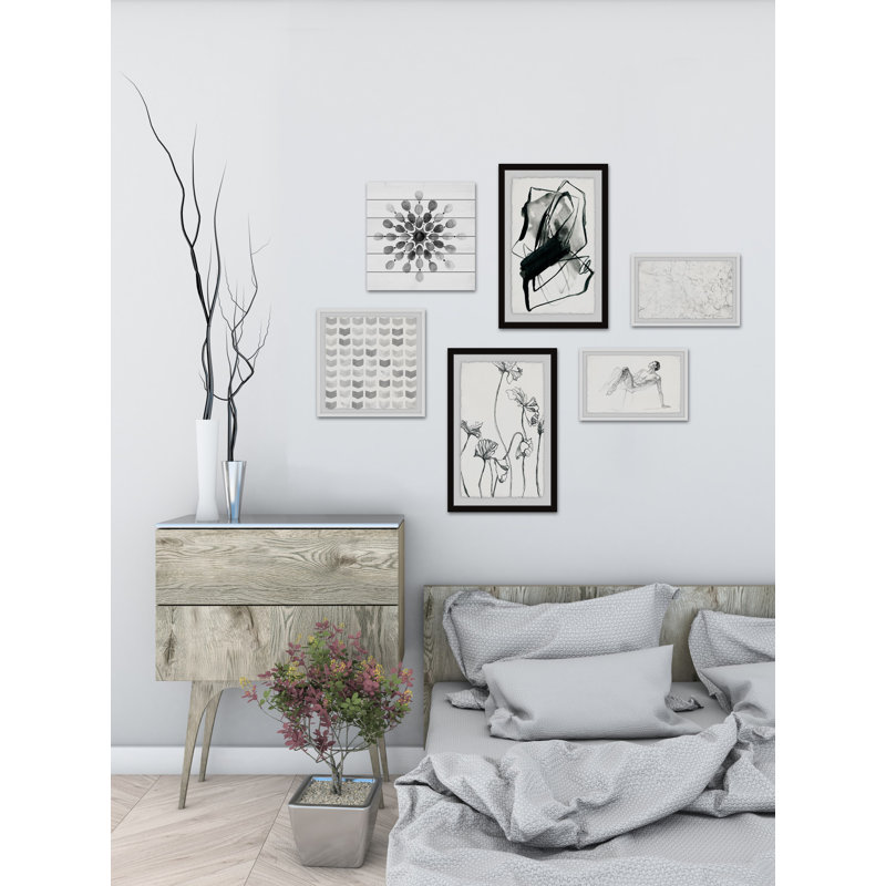 « ink lines », hexaptych