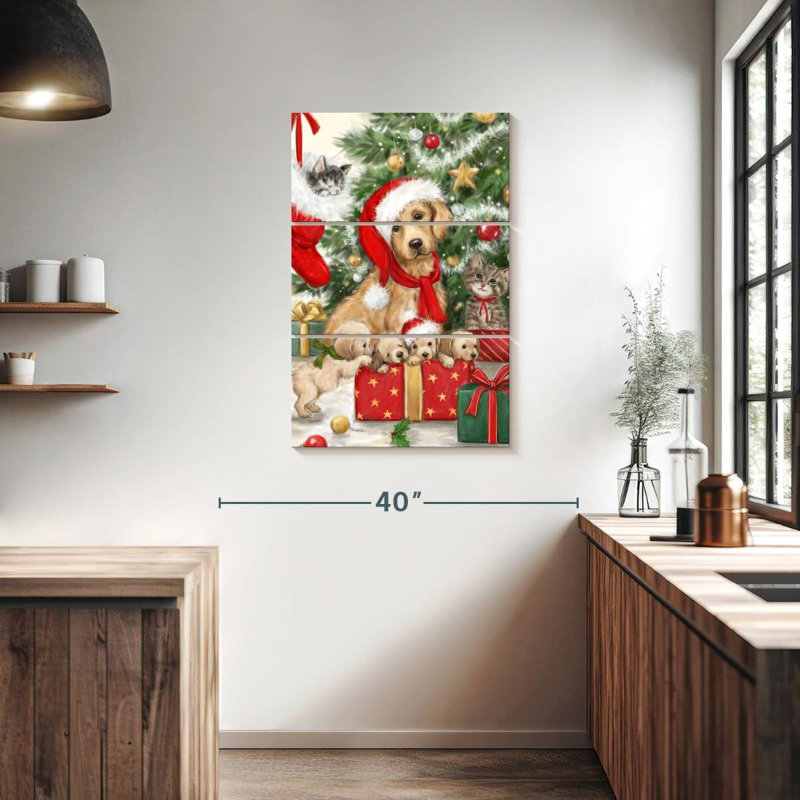 Lelend Christmas Dog And Cat, 38" H x 24" W