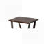 Table basse contemporaine en bois avec support en métal nickel noir et tablette inférieure, peu encombrante pour le salon-2141603453
