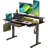 Adjustable Height Tempered Glass Steel Standing Desk-331682524