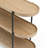 Stylish & Modern Design Hanniel 3 Tier Brown/ Black Finished 120cm Bookcase Console with Side Rails
